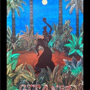 Tropical Dance Art Print -excellent condition! 32x 41